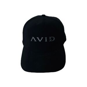Avid Fishing Gear Hat Black Mesh Adjustable Cap Logo Adult One Size